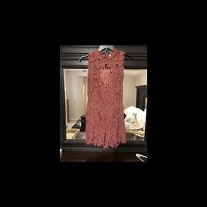 Pink lace flower romper